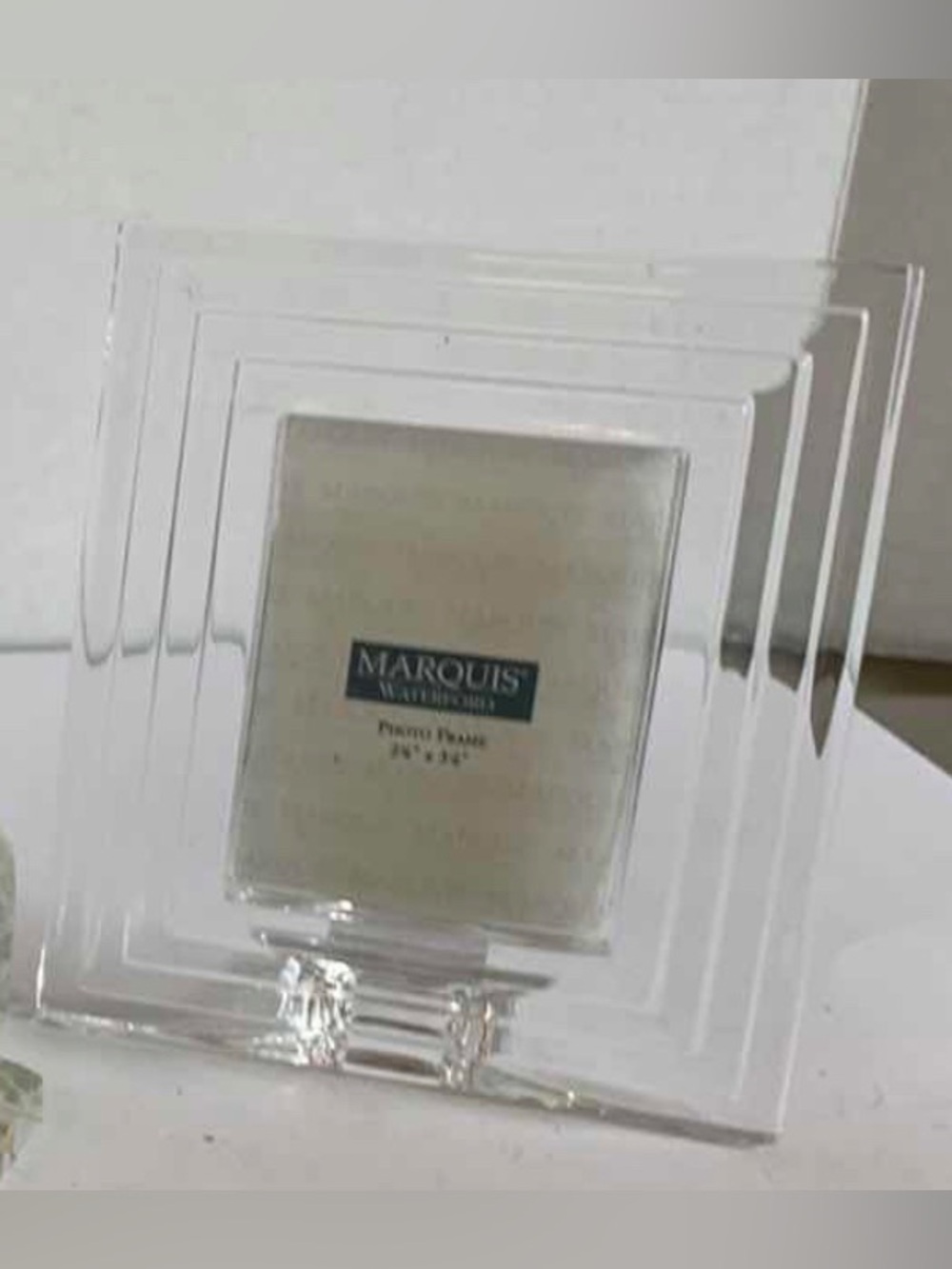 Marquise Waterford Crystal Photo Picture Frame 5.75”x7.25”